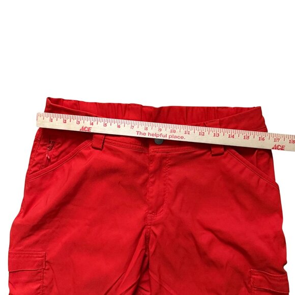 Duluth Trading Womens Nylon Orange Cargo Capris Size 12 - Picture 3 of 8
